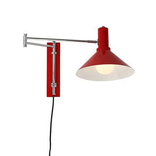 Simple Red Cone Metal LED Swing Arm Wall Sconce Zawala Image - 5