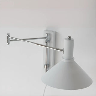 Simple Red Cone Metal LED Swing Arm Wall Sconce Zawala Image - 6