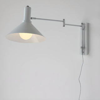 Simple Red Cone Metal LED Swing Arm Wall Sconce Zawala Image - 9
