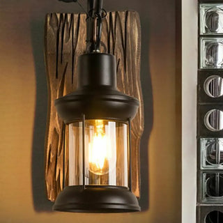 Rustic Wood Backplate Mason Jar LED Wall Sconce Zawala Image - 10
