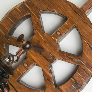 Rustic Wood Backplate Mason Jar LED Wall Sconce Zawala Image - 12