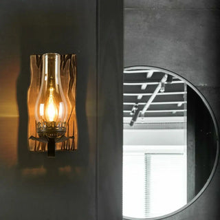 Rustic Wood Backplate Mason Jar LED Wall Sconce Zawala Image - 4