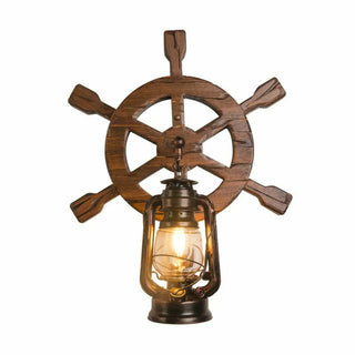Rustic Wood Backplate Mason Jar LED Wall Sconce Zawala Image - 9