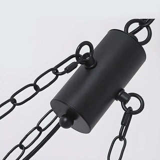 ZOWALA - Wheel Wood Color Metal Living Room Edison Bulb Chandelier Image - 11