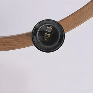 ZOWALA - Wheel Wood Color Metal Living Room Edison Bulb Chandelier Image - 12