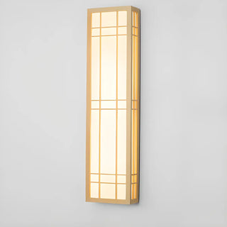 Japanese Inspired Box Wooden Grid LED Wall Sconce Zawala Image - 11