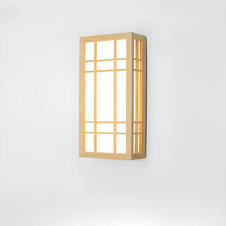 Japanese Inspired Box Wooden Grid LED Wall Sconce Zawala Image - 5