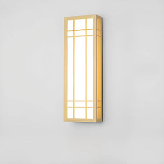 Japanese Inspired Box Wooden Grid LED Wall Sconce Zawala Image - 7