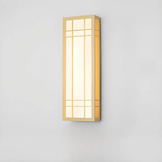 Japanese Inspired Box Wooden Grid LED Wall Sconce Zawala Image - 8