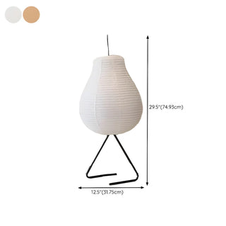 ZOWALA - Japanese Style Beige Paper Akari Floor Lamp #size