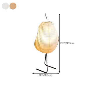 ZOWALA - Japanese Style Beige Paper Akari Floor Lamp Image - 11