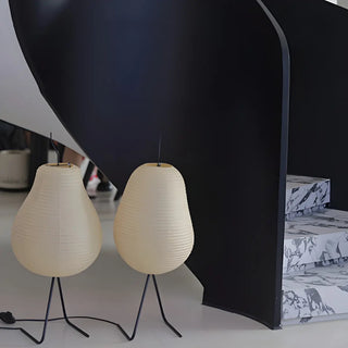 ZOWALA - Japanese Style Beige Paper Akari Floor Lamp Image - 9