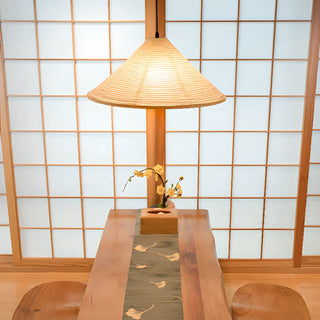 ZOWALA - Japanese Cone Paper Dining Room White Pendant Light Image - 1