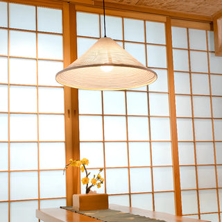 ZOWALA - Japanese Cone Paper Dining Room White Pendant Light Image - 2