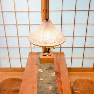 ZOWALA - Japanese Cone Paper Dining Room White Pendant Light Image - 3