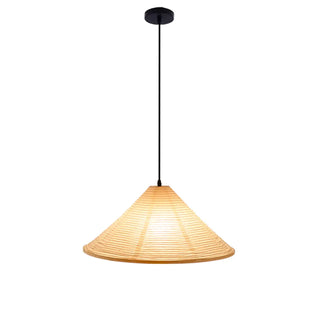 ZOWALA - Japanese Cone Paper Dining Room White Pendant Light Image - 5
