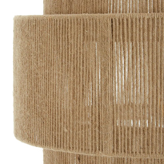 ZOWALA - Rustic Double Layer Woven Rope Cylinder Pendant Light Image - 4