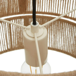 ZOWALA - Rustic Double Layer Woven Rope Cylinder Pendant Light Image - 6