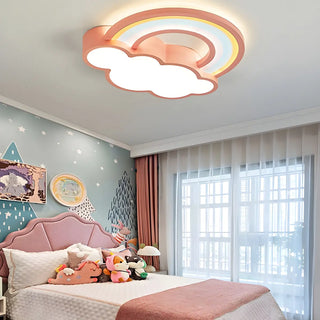 Adorable Cloud Rainbow LED Flush Mount Ceiling Light Zawala Image - 1