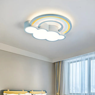 Adorable Cloud Rainbow LED Flush Mount Ceiling Light Zawala Image - 2
