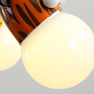 ZOWALA - Animal Ball Metal Multi-Color 4-Light Kids Room Chandelier Image - 5