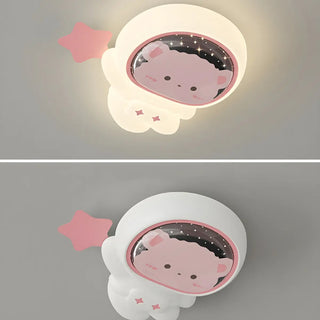 Kids Room Astronaut Dimmable LED Flush Mount Light Zawala Image - 12