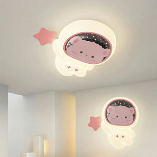 Kids Room Astronaut Dimmable LED Flush Mount Light Zawala Image - 13