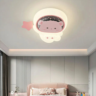 Kids Room Astronaut Dimmable LED Flush Mount Light Zawala Image - 4