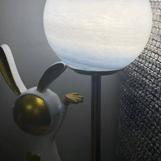 Creative Cute Rabbit Globe Glass Shade Metal Table Lamp Zawala Image - 14