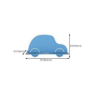 Kid's Room Blue Car Shaped Wall Sconce with Shelf Zawala Image - 16
