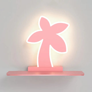 Kid's Room Blue Car Shaped Wall Sconce with Shelf Zawala Image - 4