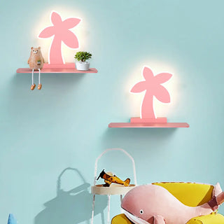 Kid's Room Blue Car Shaped Wall Sconce with Shelf Zawala Image - 6