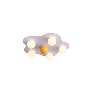 Kids Room Blue Cloud Flush Mount Ceiling Light 6-Light Zawala Image - 13