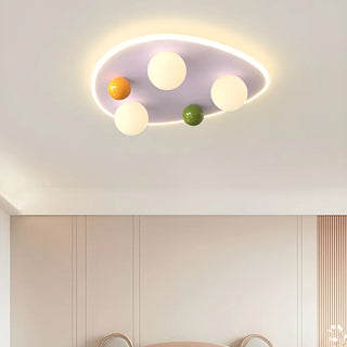 Kids Room Blue Cloud Flush Mount Ceiling Light 6-Light Zawala Image - 2