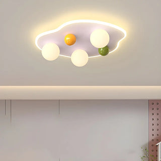 Kids Room Blue Cloud Flush Mount Ceiling Light 6-Light Zawala Image - 4