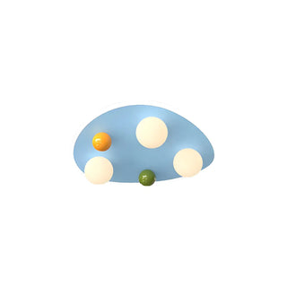 Kids Room Blue Cloud Flush Mount Ceiling Light 6-Light Zawala Image - 6