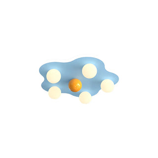 Kids Room Blue Cloud Flush Mount Ceiling Light 6-Light Zawala Image - 8