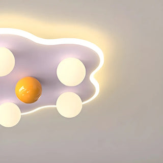 Kids Room Blue Cloud Flush Mount Ceiling Light 6-Light Zawala Image - 10