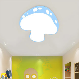 ZOWALA - Kids Blue Mushroom LED Flush Mount Light Image - 1