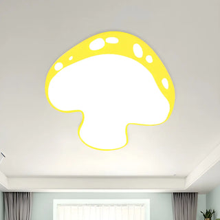 ZOWALA - Kids Blue Mushroom LED Flush Mount Light Image - 3