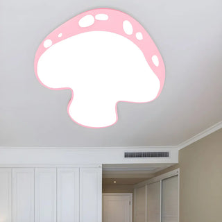 ZOWALA - Kids Blue Mushroom LED Flush Mount Light Image - 6