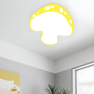 ZOWALA - Kids Blue Mushroom LED Flush Mount Light Image - 8