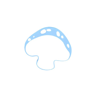 ZOWALA - Kids Blue Mushroom LED Flush Mount Light Image - 9