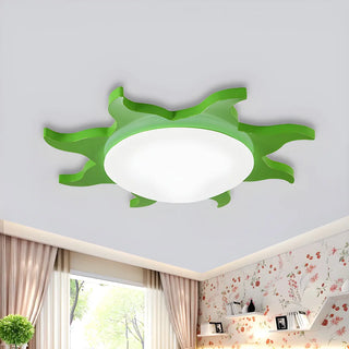 ZOWALA - Kids Cartoon Blue Sun-Shaped Acrylic Flush Mount Light Image - 14