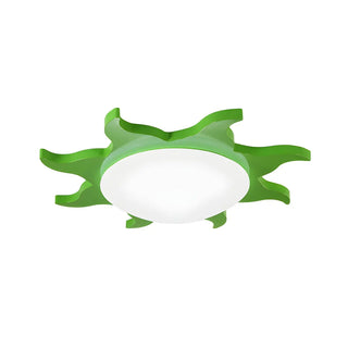 ZOWALA - Kids Cartoon Blue Sun-Shaped Acrylic Flush Mount Light Image - 15