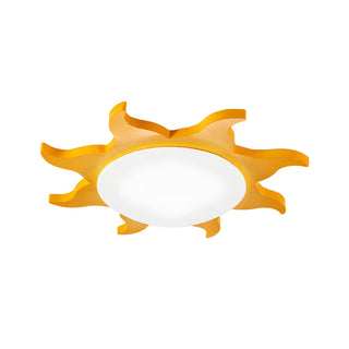 ZOWALA - Kids Cartoon Blue Sun-Shaped Acrylic Flush Mount Light Image - 12