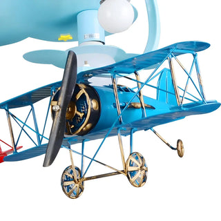 ZOWALA - Kids Room Large Colorful Airplane LED Flush Mount Light Image - 12
