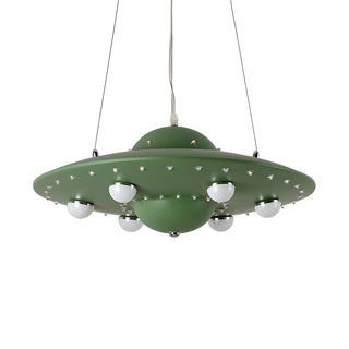 ZOWALA - UFO Metal Kids Bedroom Blue Small LED Kids Chandelier Image - 15