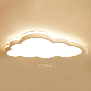 ZOWALA - Kids Cloud Dimmable Acrylic Flush Mount Light Image - 10