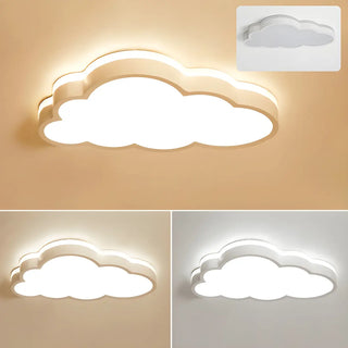 ZOWALA - Kids Cloud Dimmable Acrylic Flush Mount Light Image - 7